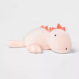 Pink Dinosaur Weighted Plush Kids' Throw Pillow - Pillowfort